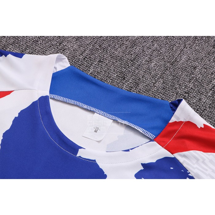 Camiseta de Entrenamiento Francia 22-23 Blanco Rojo Azul - Haga un click en la imagen para cerrar
